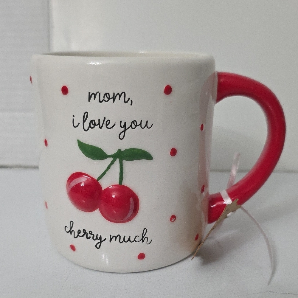 Lang 'Mom, I Love You Cherry Much' Ceramic Mug, NWT